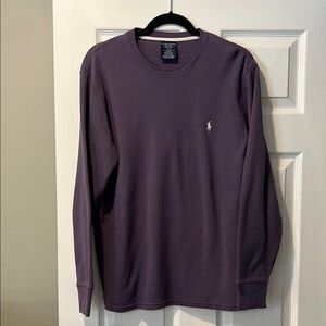 Polo by Ralph Lauren Men's Purple Long Sleeve Shirt